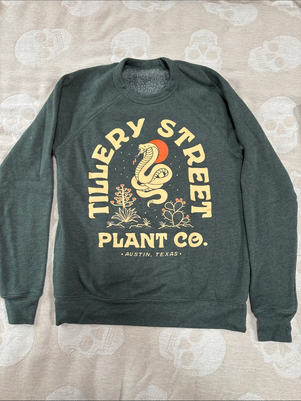 Dark Green Graphic Sweater